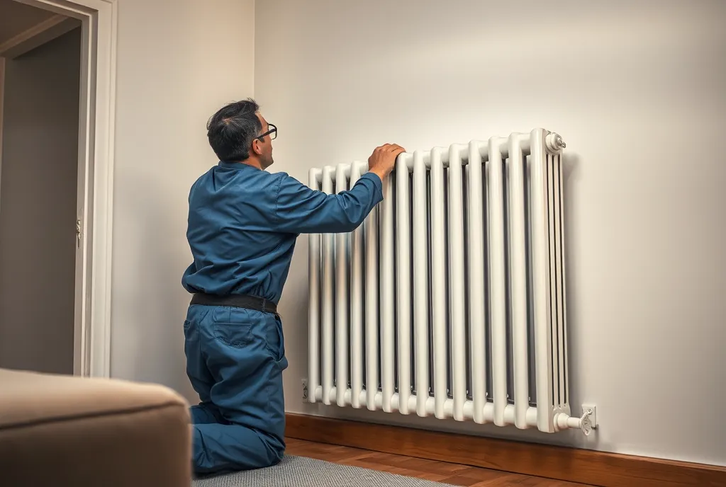 Montaje de emisores para una instalacion de aerotermia